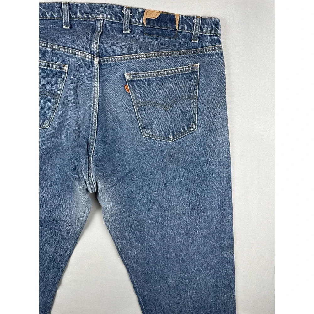 Vintage 80s Levi's Orange Tab USA Made Straight Leg Jeans 42x31